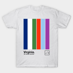 Virginia State Flag  // Original Minimalist Artwork Poster Design T-Shirt